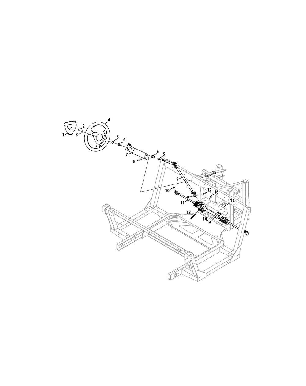 Steering Diagram and Parts List for 465 4X4-EFI-1H030Z-1G192Z-37BMD710 Cub Cadet Lawn Tractor Accessories